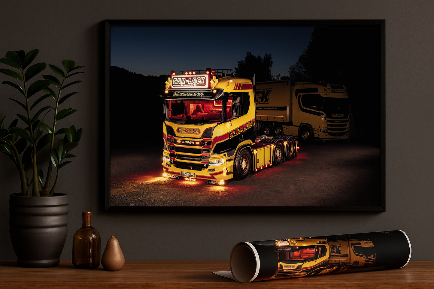 Print "Scania R650 V8"